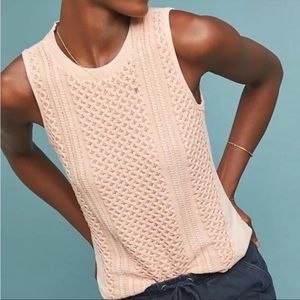 Saturday Sunday by Anthropologie Provincial Pink Sleeveless Sweater Top Small